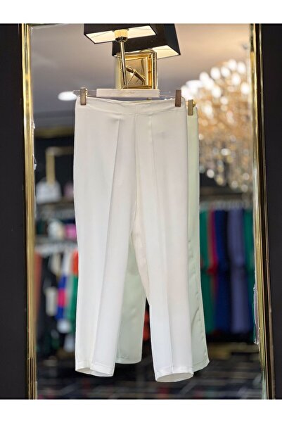 Lamazi Veil 4044 crepe pencil pants ecru