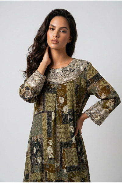 DAR ALSALAAM Cape & Abaya - Multicolor