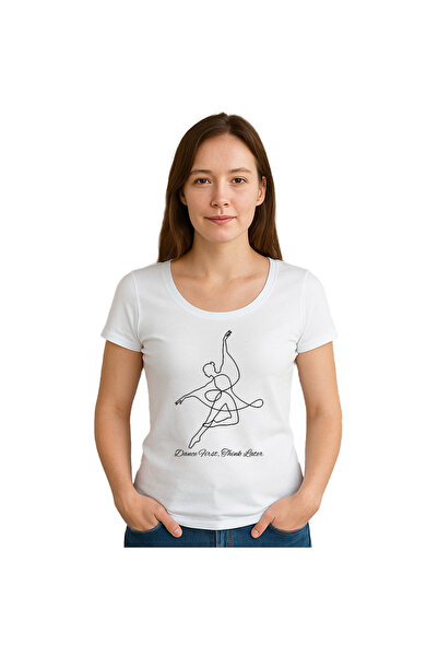 OEM Tricou dama Dance first, think later , 100%bumbac