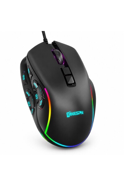 Skygo Rgb Mouse 12800 Dpi 10 Tuş Makro 1000Hz Siyah X9 ELK-COMPLEX3421