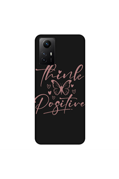Other Xiaomi Redmi Note 12s Think Positive Black Colored Silicone TPU Θήκη