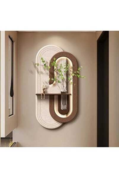 Home 40x70 cm Pilli LED'li İskandinav Duvar Tablosu - Pütürlü Doku