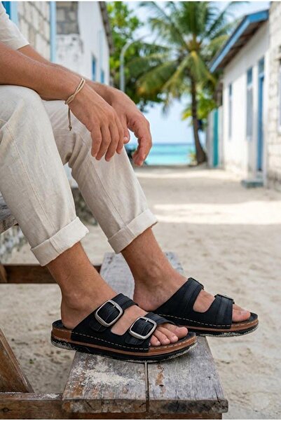 fort 26021 Anatomical Flexible Comfortable Two-Buckle Men's Slippers