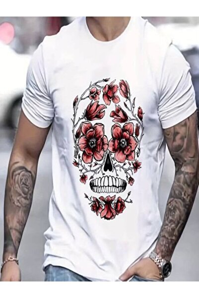 classy moda Πλενόμενο μπλουζάκι Unisex με μινιμαλιστικό γραφικό τύπωμα, φαρδι...