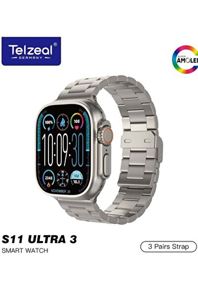 TELZEAL S11 Ultra 3 - Luxury Smartwatch with Wireless Charging, AI Robot, and...
