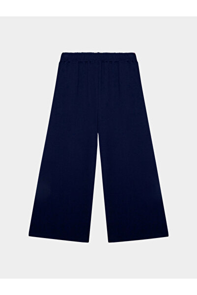 Styli Girls Cotton Wide Leg Joggers with Side Slit