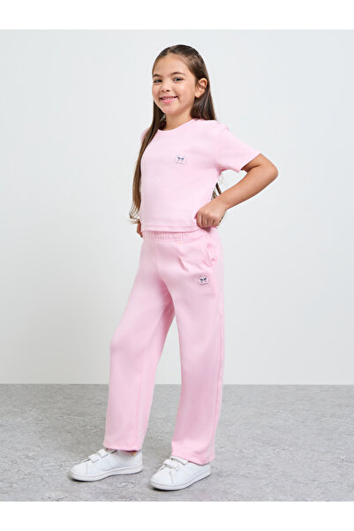 Styli Girls Cotton Crop Top and Joggers Set