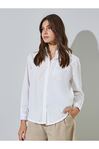 Styli White Relaxed Fit Long Sleeves Shirt
