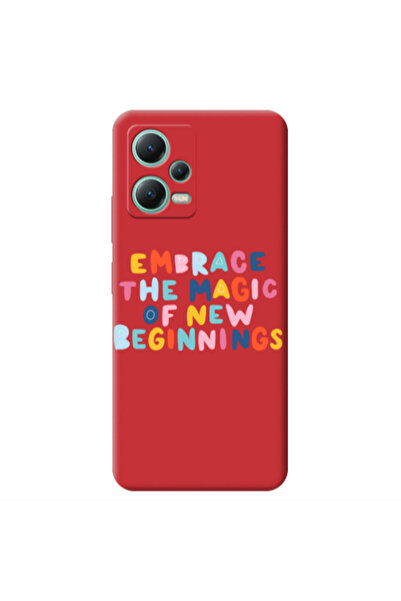 Other Xiaomi Redmi Note 12 Pro 5G Embrace Red Colored Silicone TPU Θήκη