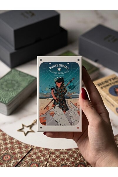 Galaksi Dükkanı White Numen Tarot Destesi/ Tarot Kartları -12cm 7cm boyutları...