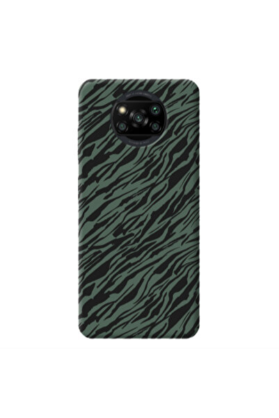 Other Xiaomi Poco X3 Pro Black zebra Dark Green Colored Silicone TPU Θήκη