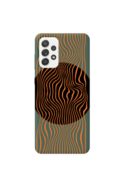 Other Samsung A52 Trapezoidal lines Dark Green Colored Silicone TPU Θήκη