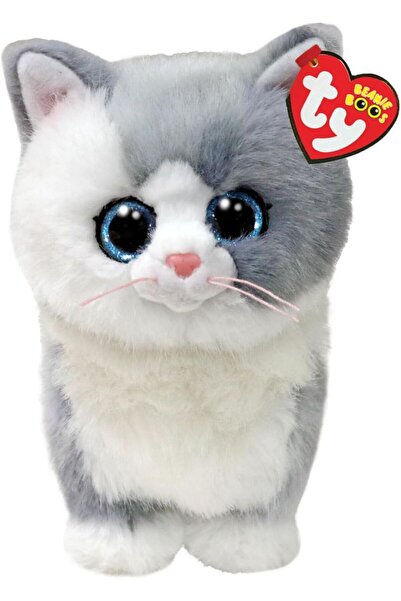 TY Beanie Boos Βελούδινο Αφράτο Καπέλο με Σχέδιο Γάτας Λευκό-Γκρι 15εκ. (1607...