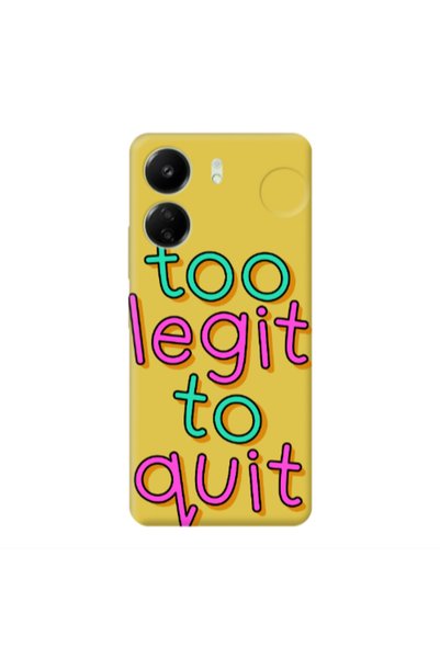 Other Xiaomi Redmi 13C Too Legit To Quit Yellow Colored Silicone TPU Θήκη