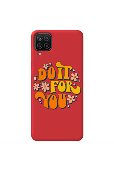 Other Samsung A12 Do it For You Red Colored Silicone TPU Θήκη
