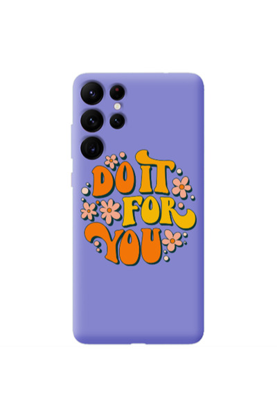 Other Samsung S22 Ultra Do it For You Purple Colored Silicone TPU Θήκη