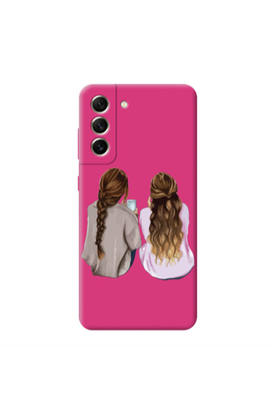 Other Samsung S21 FE Friends Fuchsia Colored Silicone TPU Θήκη