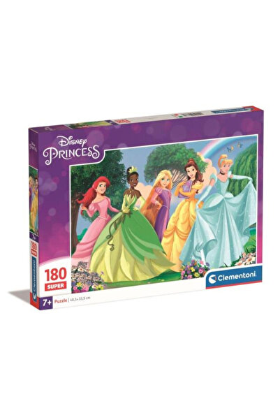 CLEMENTONI Puzzle SUPER PRINCESS, 180 piese, Disney, culori vii
