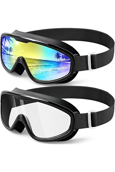 Arabest Swim Goggles 2-Pack,Wide View Anti-Fog UV400 Protection,Comfort Fabri...