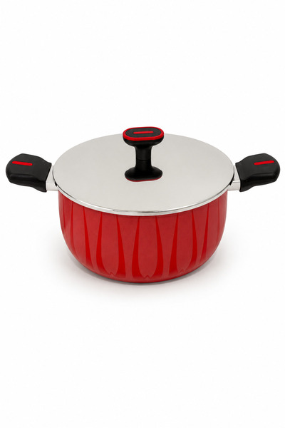 Urbanza 24CM Non Stick Deep Casserole Pan with Glass Lid, Dual Handles, Durab...