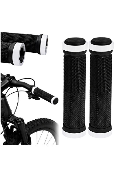 Gearox Mânere albe antiderapante pentru ghidon de bicicletă