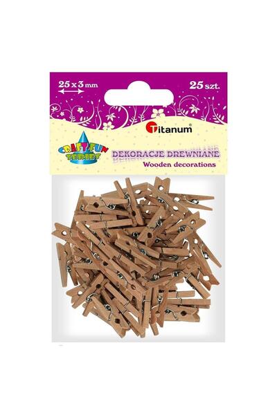 OEM Titanum Cleme din lemn 25 bucăți. 3x25 mm - blister