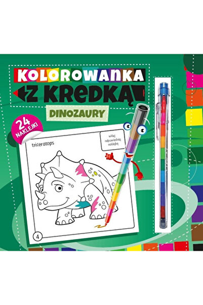 OEM Planșă de colorat Dinozauri cu autocolante și creion 11 culori Prisma