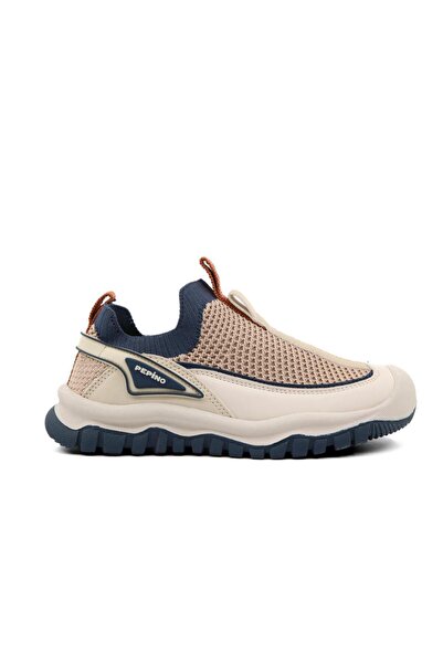 pepino 2233 Beige Navy Blue Kids Sneakers