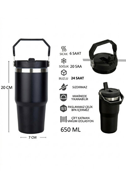 Globox Steel Thermos 650 ml Black