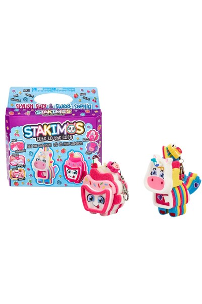 OEM Figurine set TOMY Stakimos Suzy si Sophie, 10 foi de fetru, 2 foi cu auto...