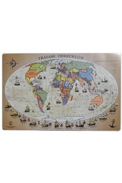 OEM Covoras educațional Harta Exploratori Zachem 553×383 mm antiderapant