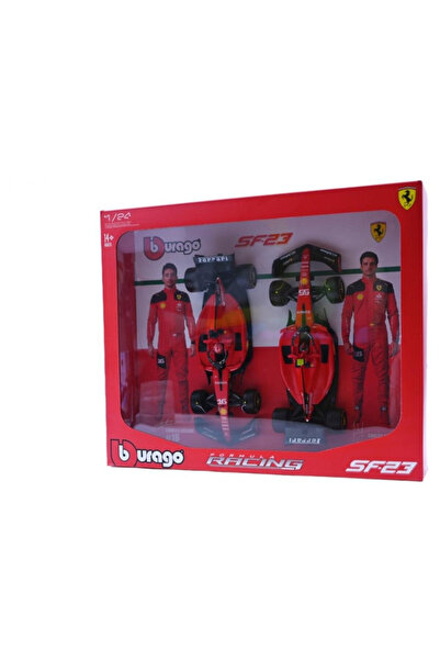 BBURAGO Set 2 modele Ferrari SF23 1:24 Leclerc și Sainz