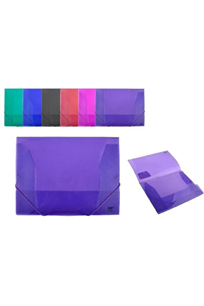Main Paper Dosar MP A5 cu clapetă și elastic, transparent MIX