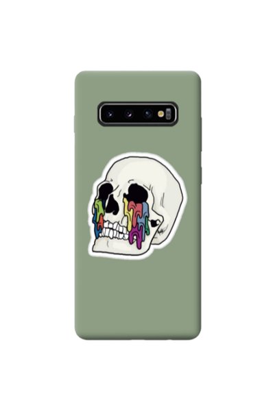 Other Samsung S10 Skull Light Green Colored Silicone TPU Θήκη