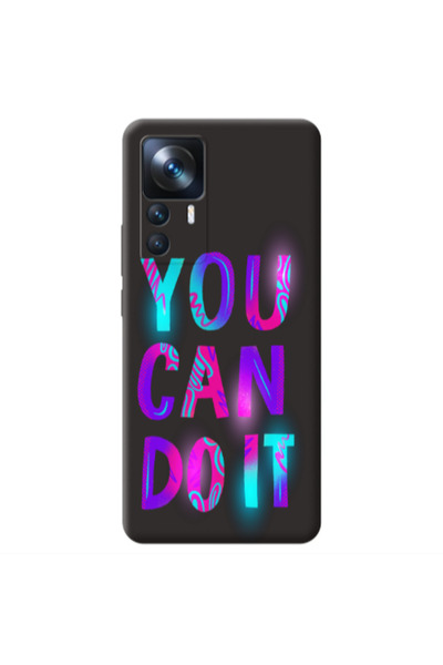 Other Xiaomi Mi 12T You Can Doit Black Colored Silicone TPU Θήκη