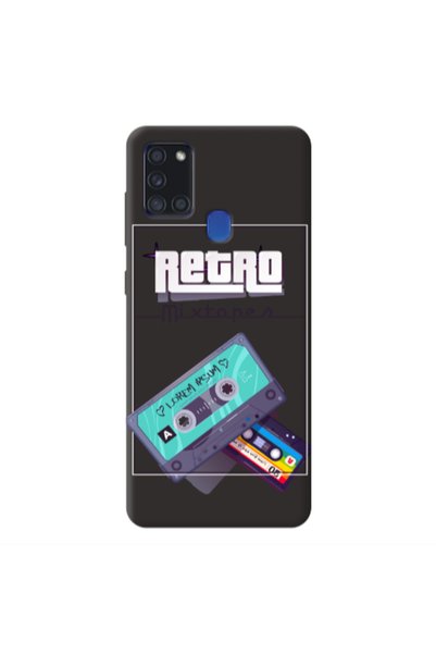 Other Samsung A21S Mixtapes Black Colored Silicone TPU Θήκη