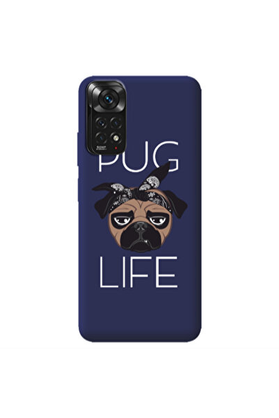 Other Xiaomi Redmi Note 11 4G Pug Life Dark blue Colored Silicone TPU Θήκη