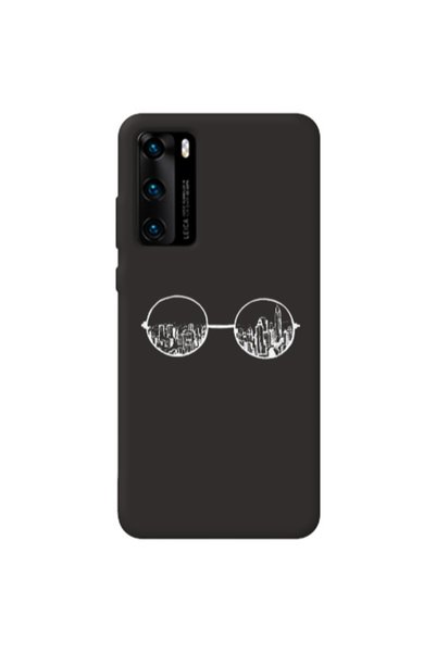 Other Huawei P40 Sunglasses Black Colored Silicone TPU Θήκη