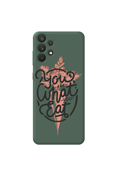 Other Samsung A32 4G You are What You Eat Dark Green Colored Silicone TPU Θήκη