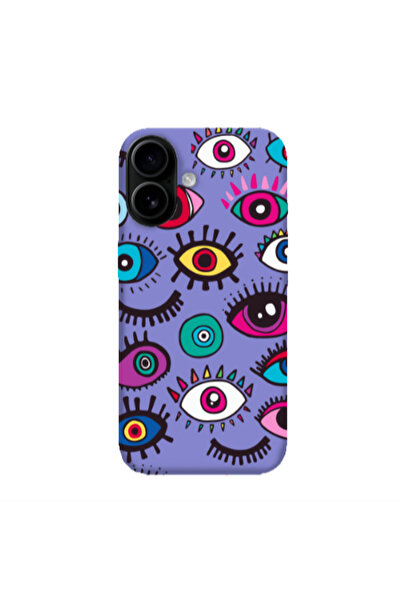 Other Apple Iphone 16 plus Multiple eyes Purple Colored Silicone TPU Θήκη