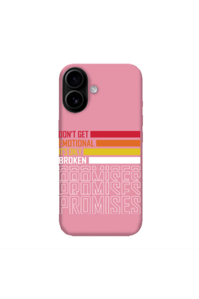 Other Apple Iphone 16 plus Dont Get Emotional Pink Colored Silicone TPU Θήκη