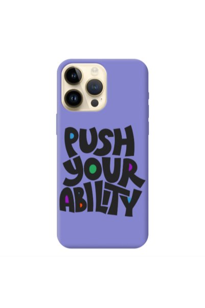 Other Apple iPhone 13 Pro Max Push Your Ability Purple Colored Silicone TPU Θήκη