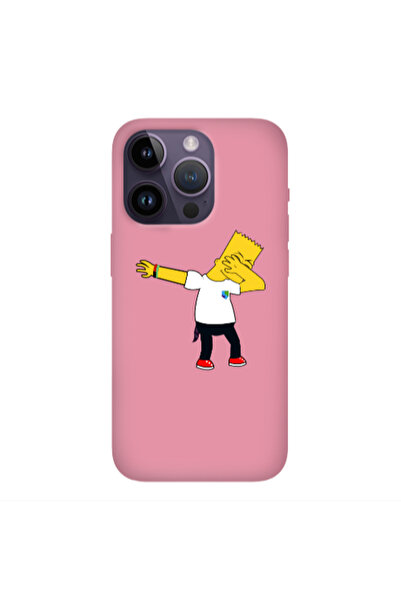 Other Apple iPhone 14 Pro Simpsons2 Pink Colored Silicone TPU Θήκη