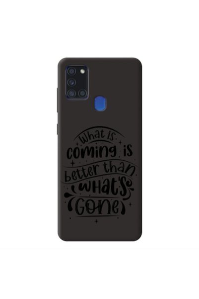 Other Samsung A21S What is coming Black Colored Silicone TPU Θήκη