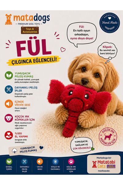 MATATABİ CATS MATADOGS FÜL PELUŞ,SESLİ KÖPEK OYUNCAĞI