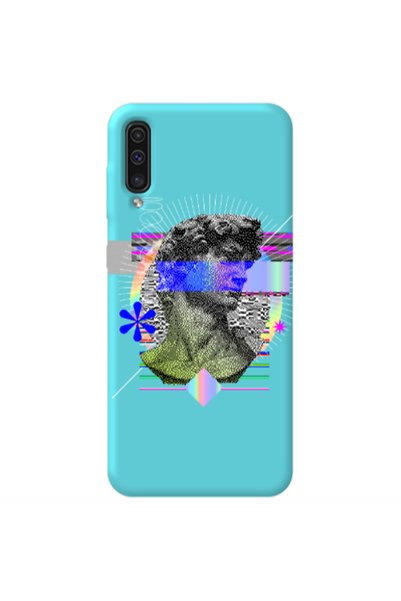Other Samsung A70 Statue pixels Turquoise Colored Silicone TPU Θήκη