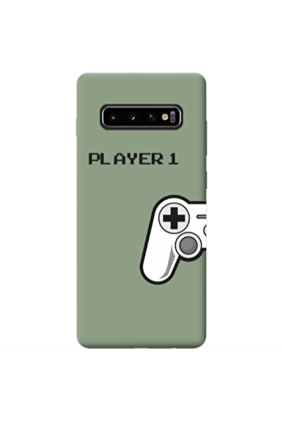 Other Samsung S10 Player 1 Light Green Colored Silicone TPU Θήκη