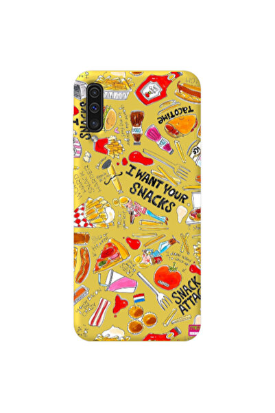 Other Samsung A70 Snack attack Yellow Colored Silicone TPU Θήκη