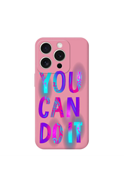 Other Apple Iphone 16 Pro You Can Doit Pink Colored Silicone TPU Θήκη