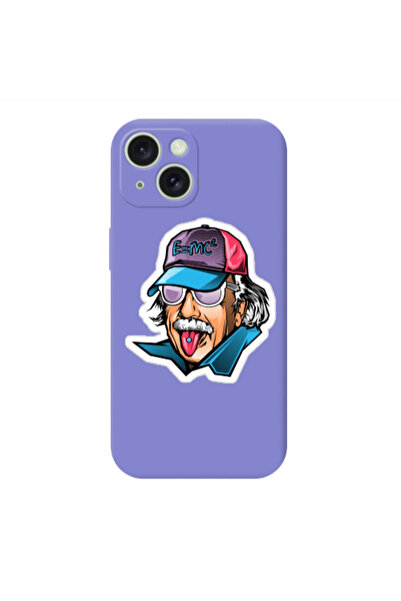 Other Apple iPhone 15 Plus Einstein Purple Colored Silicone TPU Θήκη